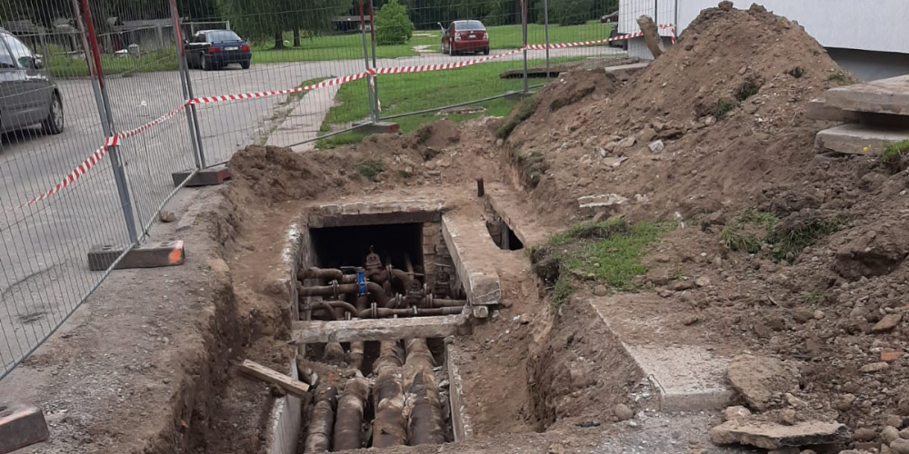 Turpinās darbs pie Virkas ielas siltumtrases